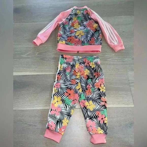 adidas Originals floral tropical  Unisex Superstar Set sz 12-18 months - Picture 5 of 5
